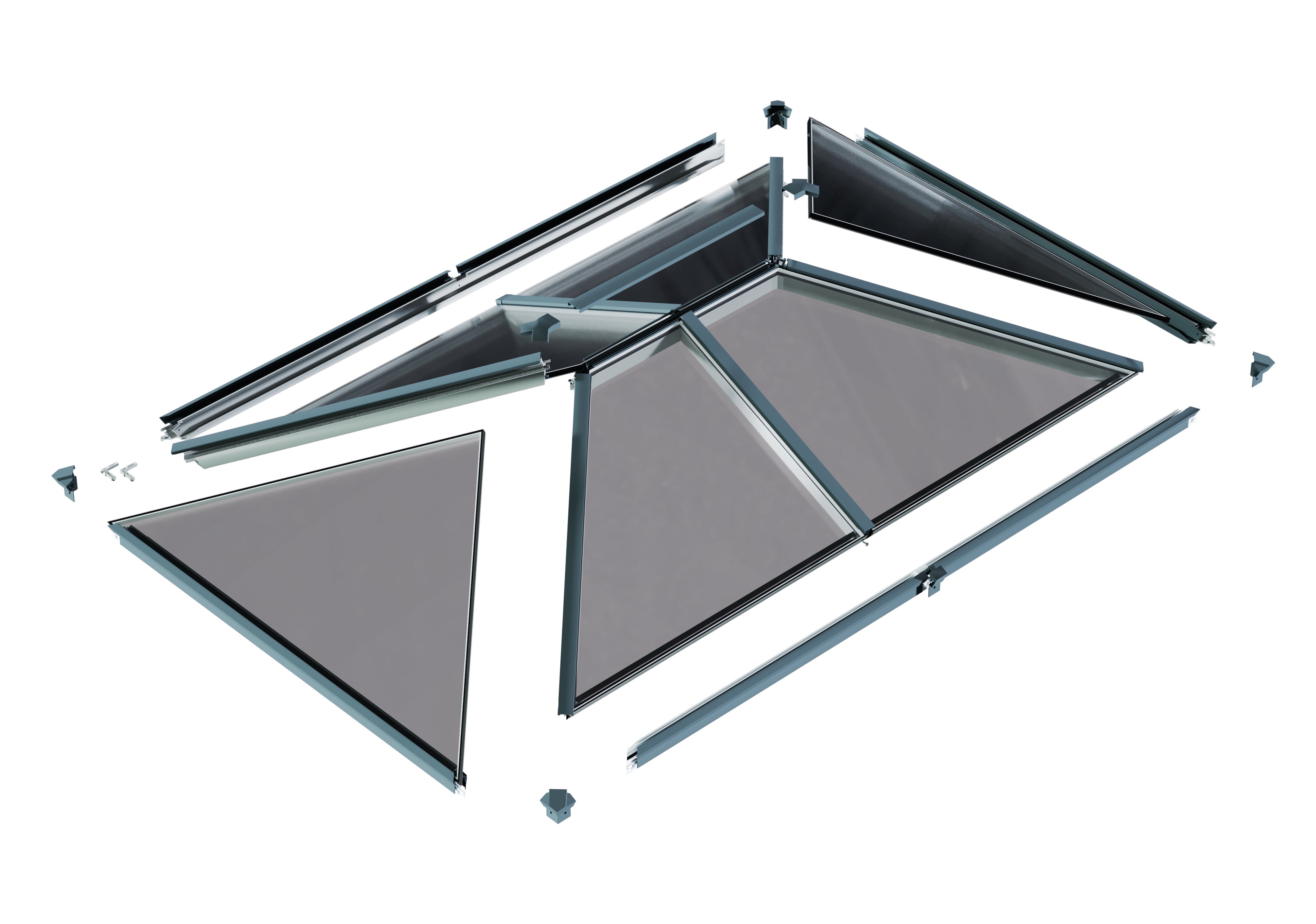 Brett Martin Lichtstraat 100x150 cm 6-delig Plat Dak Premium Dakramen