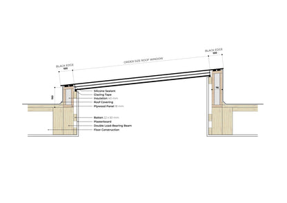 Platdakraam - 80x150 cm van Premium Dakramen
